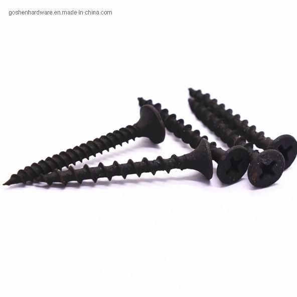 Cross Recessed Countersunk Phillip Black Phosphated Gypsum Dry Wall Screw