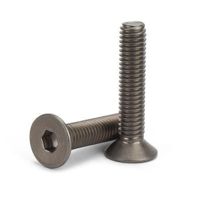 DIN 7991 Gr1 Gr2 Flat Head Allen Titanium Bolts Ta1 Ta2 Titanium Anodized Color Hexagon Socket Countersunk Head Cap Screws