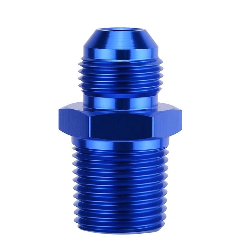 An8 to NPT Fitting Oil Cooler Adapter an Converter, Oil Cold System Fitting Black/Blue