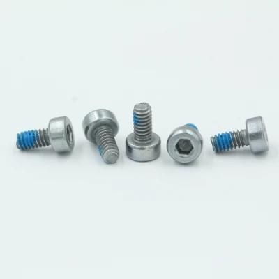 Custom M2 Lock Stainless Steel Thread Anti-Loose Blue Nylon Patch Screw