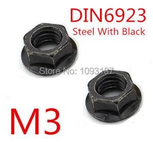 DIN6923 Yellow Plated. Blue White Zinc Plate or Hot Zinc Plated Hex Flange Cap Serrated Lock Nut