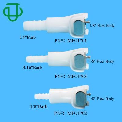 POM 1/8&quot; 3/16&quot; 1/4&quot; Hose Barb Non-Valved in-Line Female Body Plastic Air Hose Quick Disconnect Tube Couplings