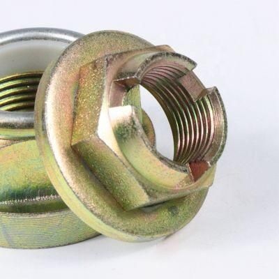 DIN935 M14 Hex Flange Hexagon Slotted Round Lock Castle Nut