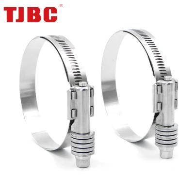 Aero-Seal Constant Torque (CT clamps) Heavy Duty Hose Clamp with 304ss Stainless Steel Screw Effective Diameter, Heavy Trucks Pipe Clip, 197-219mm