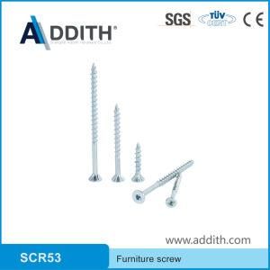 Furniture Hardware Flat Head Square Hole Blue Zinc Black Color Zinc Robertson Screws