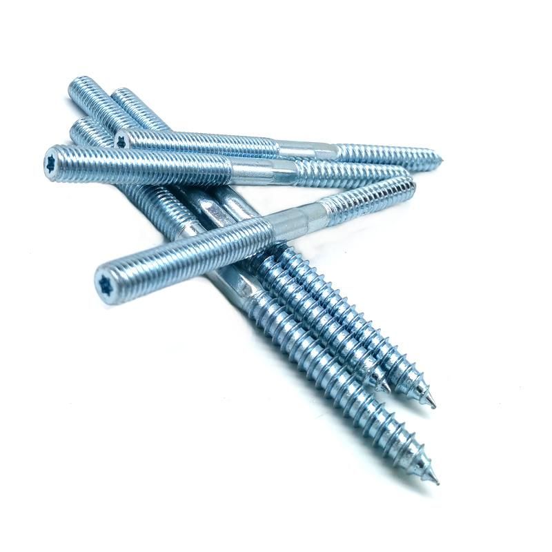 Zinc Plated Double End Wood Thread Stud Bolt Hanger Bolt