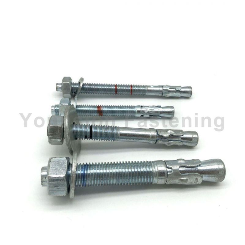 White Blue Zp/Dac/HDG Carbon Steel with Mark Lined Wedge Anchor/Through Bolt/Drop-in Wedge Anchor