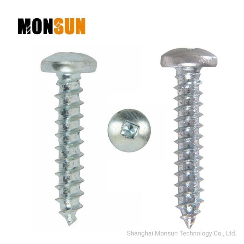 Pan Head Square Drive/Phillips/Tx-Star Type a Zinc Plated Blue/Black Self Tapping Sheet Metal Screw
