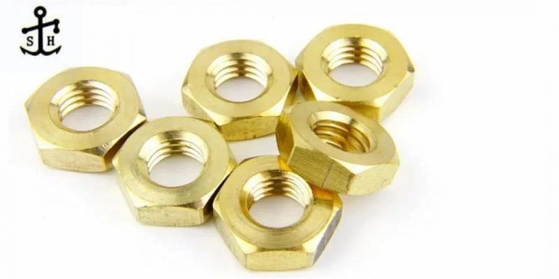 Nuts Hardware Fasteners Thin Hex Hexagon Nut Brass of DIN 439 DIN 936 Made in China