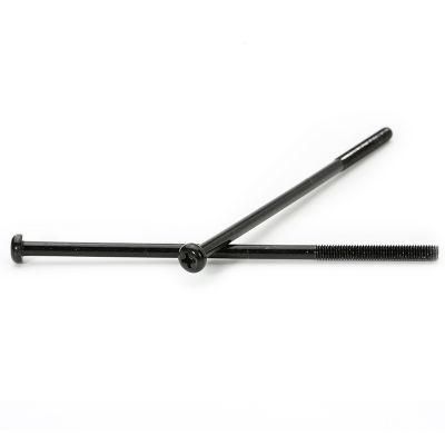 M5 120mm 122mm Iron Black Zinc Pan Head Cross Custom Long Screw
