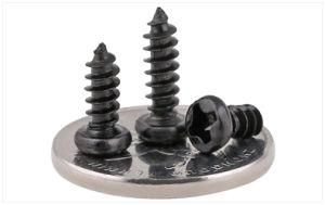 Miniature Cross Head Self Tapping Screw Pan Head Screw Black Zinc / Hardened 1.4 M1.7 M2.0