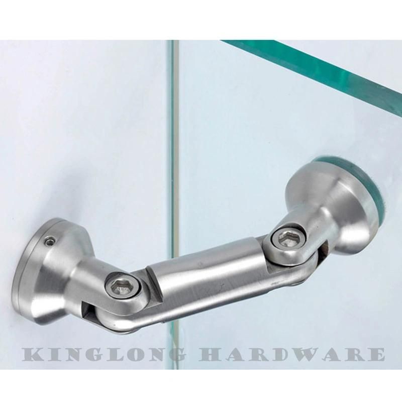 High Quality Stainless Steel Glass Fitting Wall Mounted Double Adjustable Glass Connector