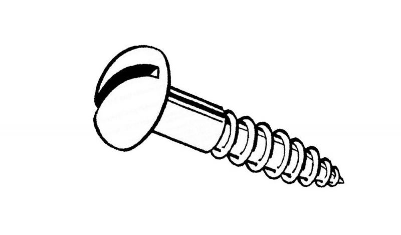 Zinc-Plated Steel Partially Threaded Slotted Decorative Rounded Head Wood Screws