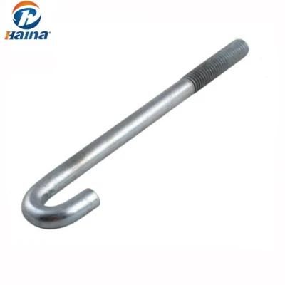 4.8grade Steel Galvanized J Bolt/Foundation Bolt