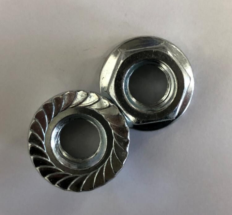 DIN6923 Carbon Steel Hex Head Flange Nut Zinc Plated