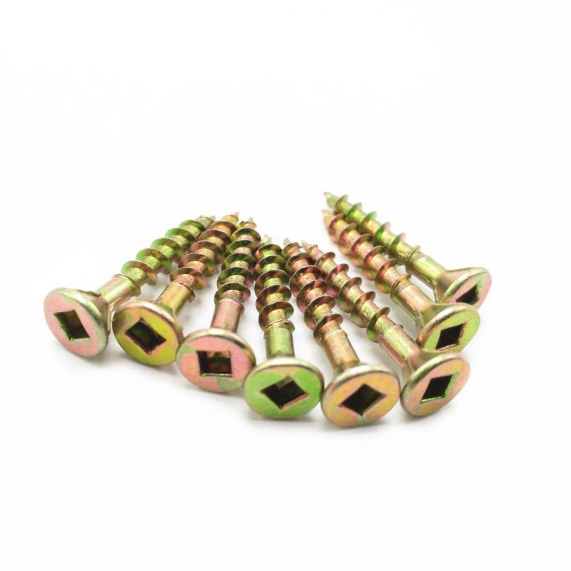 Square Head Chipboard Screw with 4 Nibs, Particle Board Screw