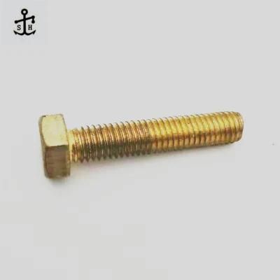 Fastener Manufacture DIN 933 DIN 931 M3 M4 M6 M8 M10 Brass Hex Head Bolt