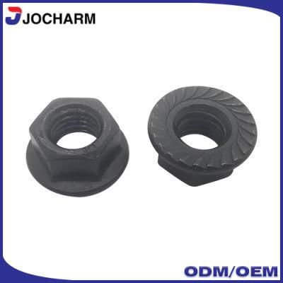 M6 M8 DIN6921 Black Oxide Hex Flange Head Nut