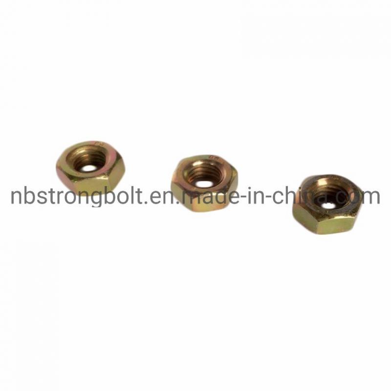 DIN934 Hex Nut Class 8 with Yellow Zinc Plated