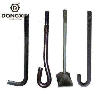 Metal OEM Hot DIP Galvanized L J Type Steel Anchors Concrete Foundation Anchor Bolt