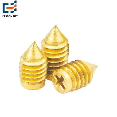 Brass Hexagon Socket /Allen Flat Point Set Screw DIN913 Brass Cross Slotted Grub Screw Brass Machine Screw