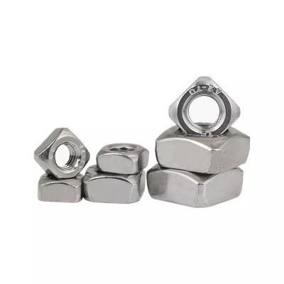 Factory Direct Nice Quality Ss Inox 304 Stainless Steel Square Nut DIN557 Bolt and Nut