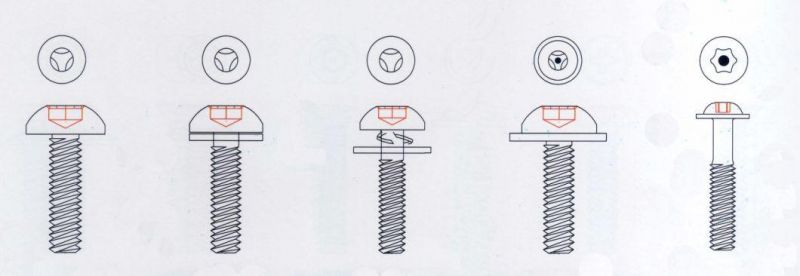 Pan Y Type/Trox Head Security Screws