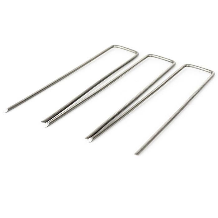 Heavy-Duty U-Shaped Garden Pegs Securing Stakes 8 Inch Spikes Pins Staples for Anchoring Landscape Fabric Tents SOD Lawn