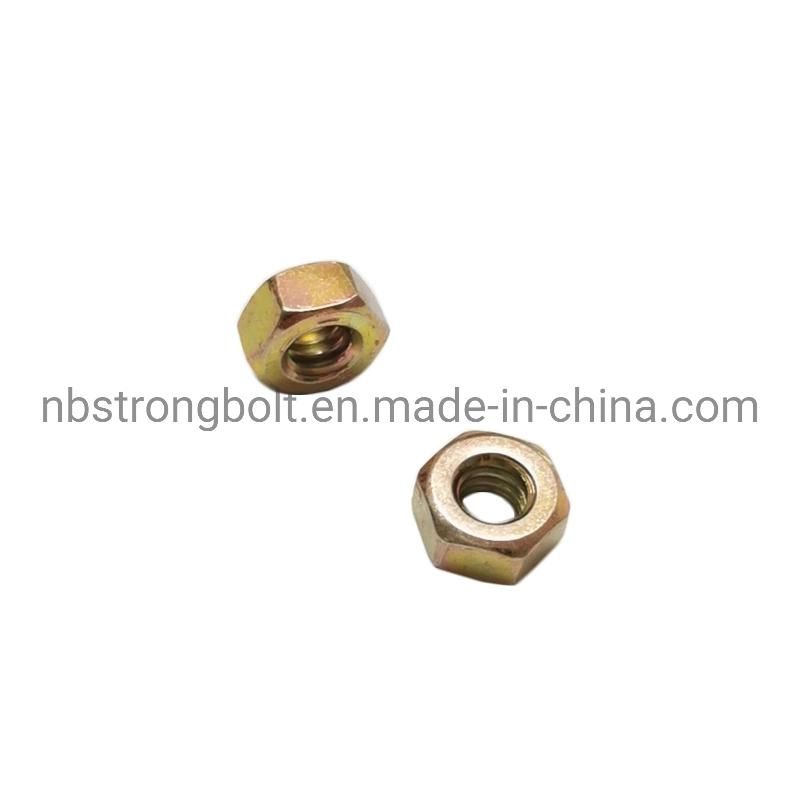 ASME/ANSI B18.2.2 Hex Nut with Yellow Zinc Gr. 8 1/4"-20