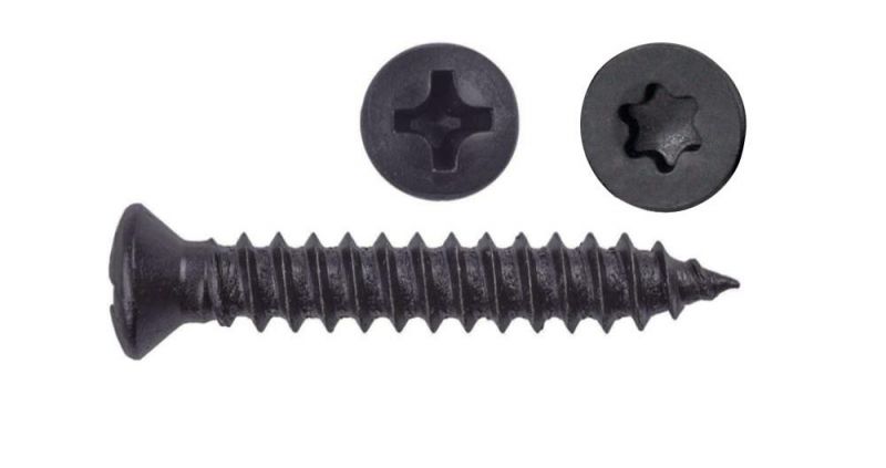 Black Oxide Finish Oval Head Steel Sheet Metal Screw