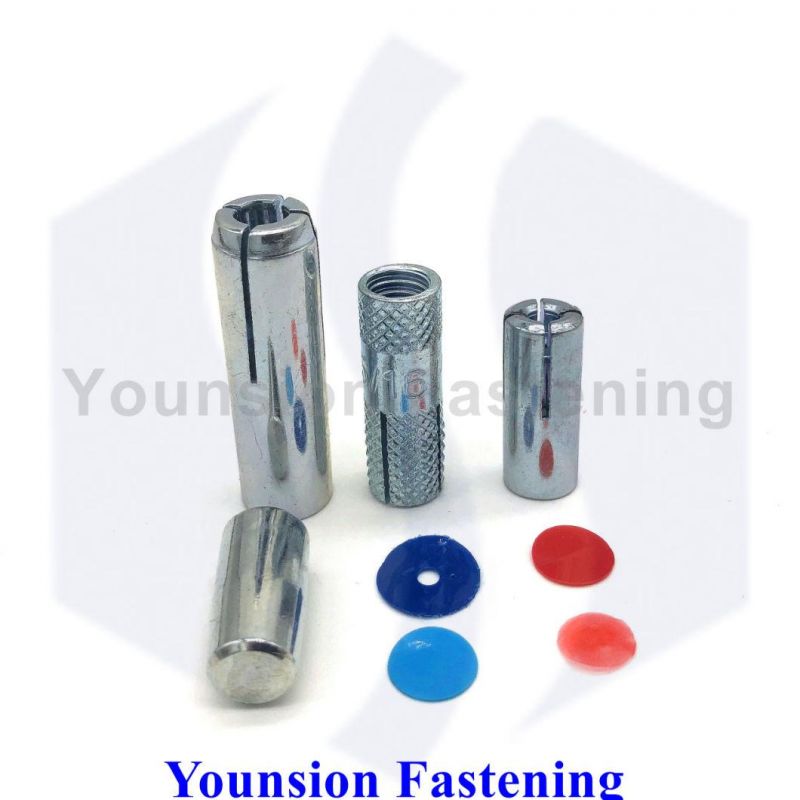 Bsw ANSI DIN Single or Double Knurling Drop-in Anchor in OEM ODM with Shining Zinc Plating