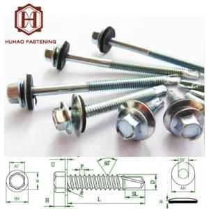 Zinc Plated Hex Head Self-Drilling Screw