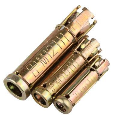 China Wholesale Fastener Hardware Yellow Zinc Plated Shield Anchor Bolt Fixing Anchor Bolts 4PCS Expansion Bolt Fastener