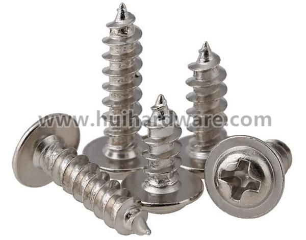 Nickel Plated Pan Head Self Tapping Screws with Washer