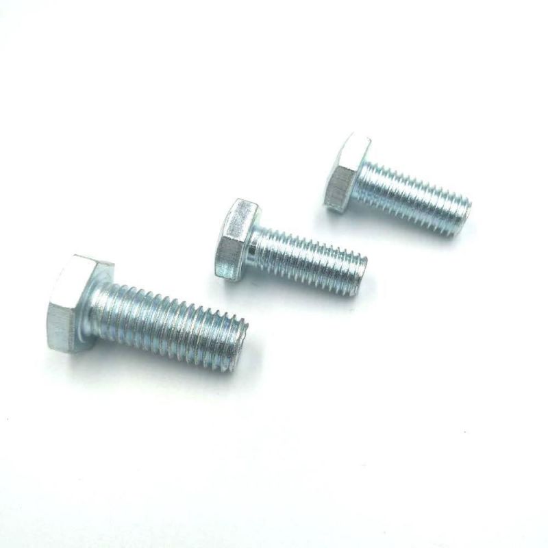 DIN933 Hex Head Bolt Hex Cap Screw Full Thread Carbon Steel Zinc Plated Galvanized