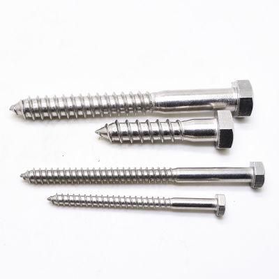 Stainless Steel 304 316 Half Thread Hex Head Wood Screws