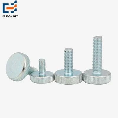 Carbon Steel Black Zinc Plated Thumb Anchor Screw High Precision M3 M4 Stainless Steel Flat Pan Head Knurled Thumb Screws