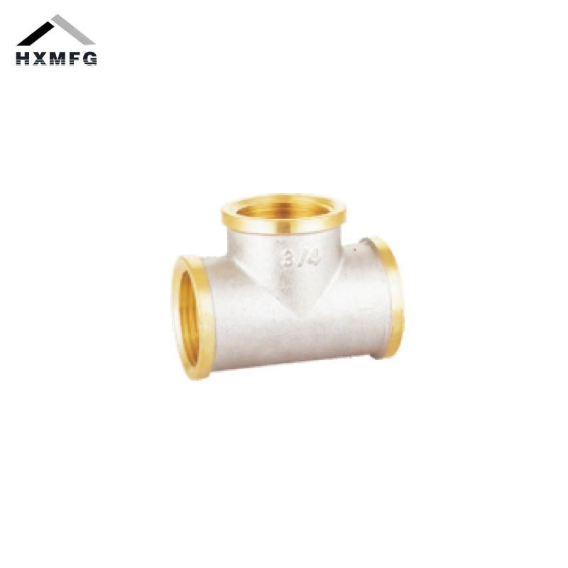 Equal Nickel Plate Female Pipe Thread Fitting Tee