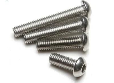 Stainless Steel 304 Round Head Hexagon Socket Screw Round Cup Bolt Pan Head Hexagon Socket Screw M2-M3