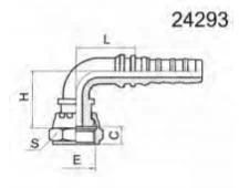 Hose Fitting Hydraulic Flange Interlock 90° Orfs Female Hose Adaptors