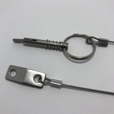 Stainless Steel Quick Release Pin 1/4&quot; with Lanyard and Tab