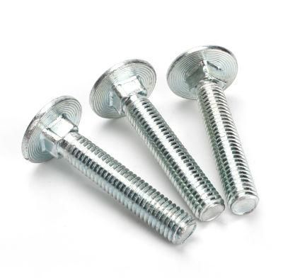 DIN 603 Carriage Bolt White Blue Zinc High Strength Round Head Square Neck Bolt Factory Direct Supply Carriage Bolt