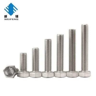 Carbon Steel Hexagon Head Weifeng Box+Carton+Pallet M6-M100 Bolts Machine Screw