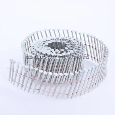 Plain Head Collated Coil Roofing Nails with Copper Wire