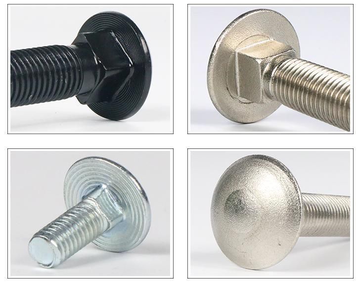 Galvanized Zinc Plated Steel DIN603 Cup Mushroom Head Square Neck Carriage Bolts M5 M6 M8 M10 M12 M14 M16 M20