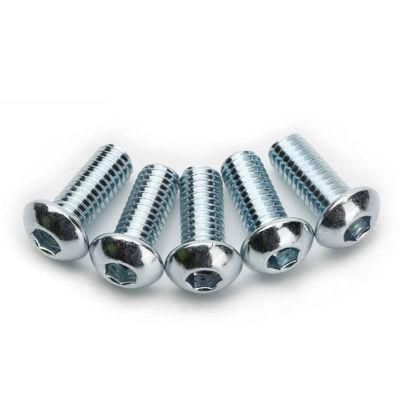 Eco-Friendly Blue Zinc Plated Steel Button Head Hex Socket Cap Screws