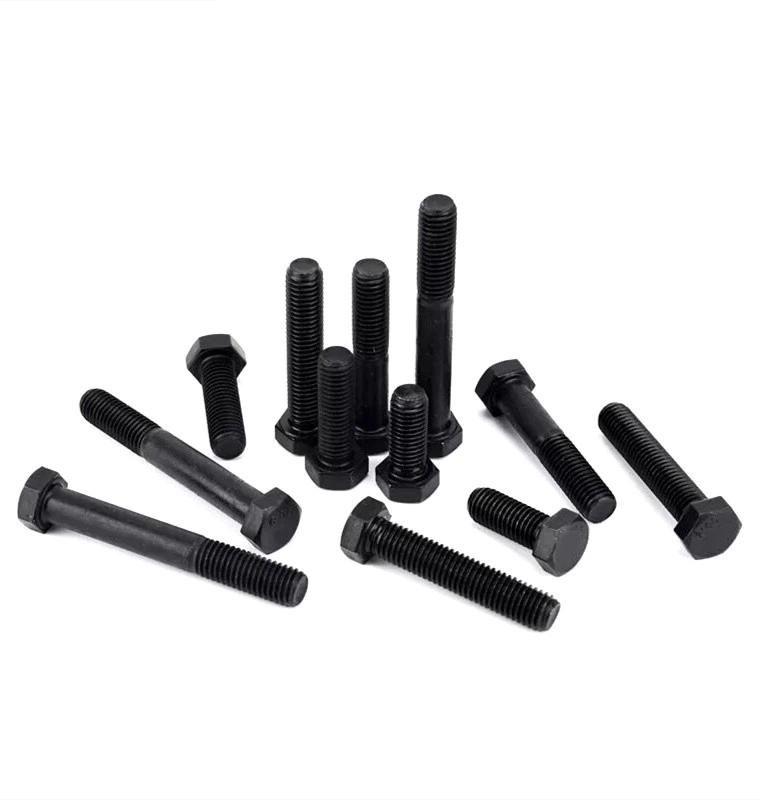 Guangzhou Supplier DIN931 Half Thread Black Hex Slot Bolt