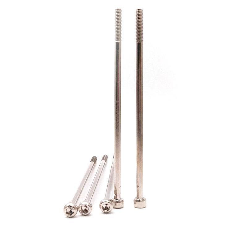Nickel Plated Steel Extra Long Cap Head Hexagon Socket Allen Machine Bolts Screws
