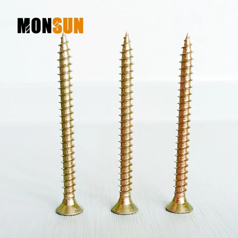 Gold Yellow Blue Zinc Plated /Galvanized C1022 Hardened Steel Corrosion-Resistant Particleboard Screw/Chipboard MDF-Plate Screws