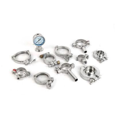 SS304 SS316 Stainless Steel Quick Connected Clamp / Sanitary Clamp Tc Clamp 13mhh Hygienic Grade Ferrule Clamp